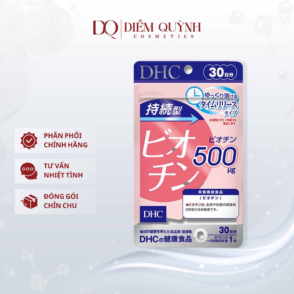 Viên Uống DHC Biotin Ngăn Rụng Tóc Sustained Release Biotin 30 Ngày (30 Viên)