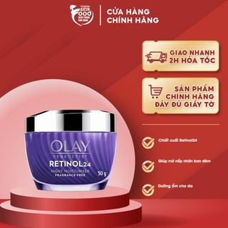  Kem Dưỡng Ẩm Chiết Xuất Retinol24 Giúp Mờ Nếp Nhăn Ban Đêm Olay Regenerist Retinol 24 Night Moisturiser 50g 