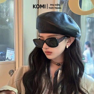 Mũ nồi KOMI nón beret da cao cấp thời trang nữ phong cách retro thanh lịch hàn quốc