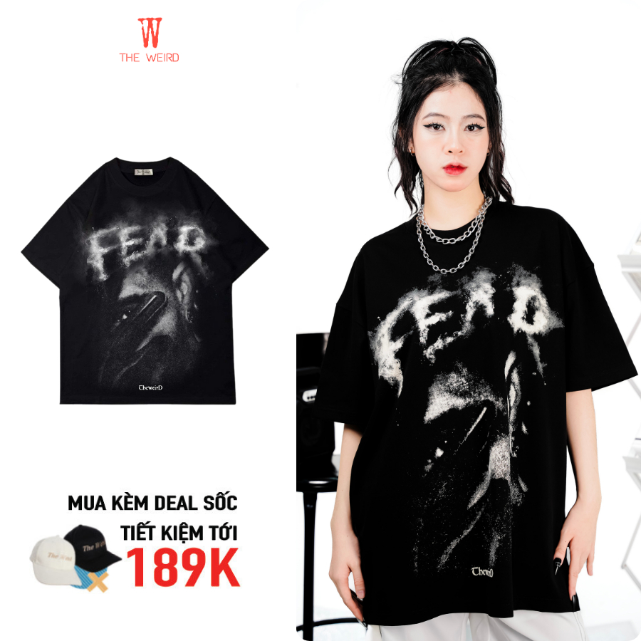 LOCAL BRAND Áo thun The Weird Phong Cách Unisex Form Rộng ATK893