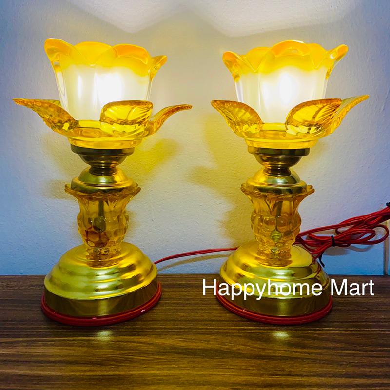ĐÈN THỜ HOA MẪU MỚI ( 1 đôi )