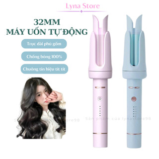  Máy Uốn Tóc Tự Động Uốn Xoăn Sóng Nước Chất Liệu Gốm Sứ Phiên Bản Cao Cấp 32mm Chống Bỏng  An Toàn 