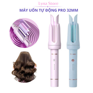 Máy Uốn Tóc Tự Động Xoay 360 Xoăn Sóng Nước Gợn Sóng Lơi Nước Chất Liệu Gốm Sứ Đường Kính 32mm