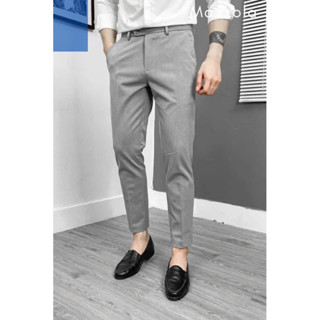 HỎA TỐC ( MAZZOLA SHOP ) Quần Tây Nam Màu Đen Trơn Cạp Chun Tăng Giảm Vải Đẹp Menwear LT003849