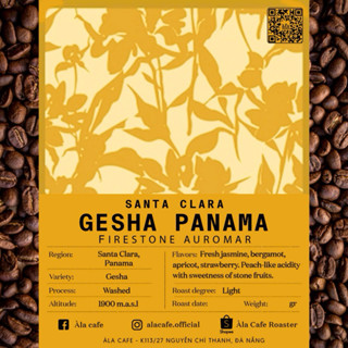 Cà phê Gesha Panama Auromar Firestone Limited rang light gói 100gram