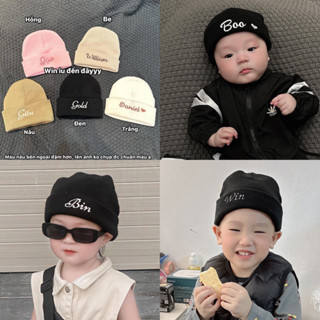 Mũ len THÊU TÊN độc quyền style cực chất cho bé