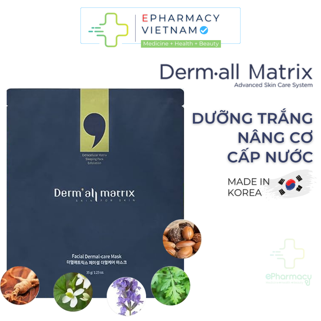 Mặt Nạ Derm All Matrix Dưỡng Trắng, Nâng Cơ, Cấp Nước Tức Thời