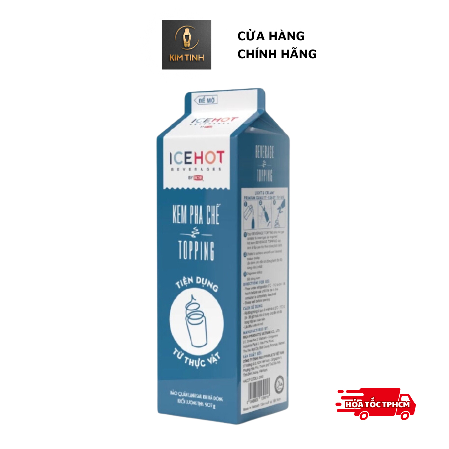 Kem Pha Chế Tiện Dụng/ Ice hot Base/Rich On top/Topping Base 907g