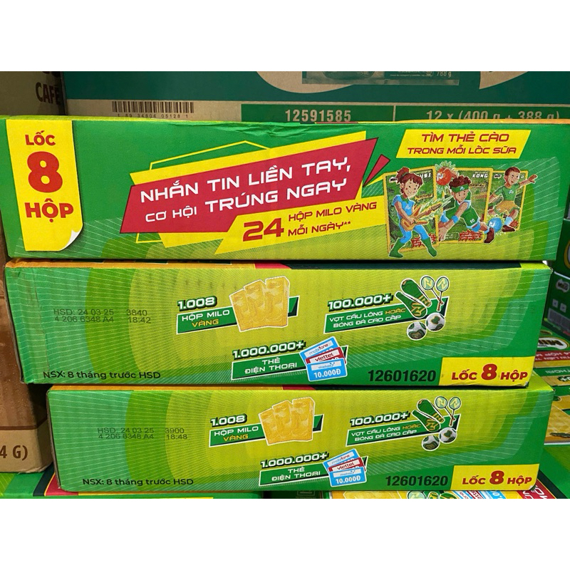 Thùng 48 Hộp Thức uống lúa mạch uống liền Nestlé MILO có đường 180ml