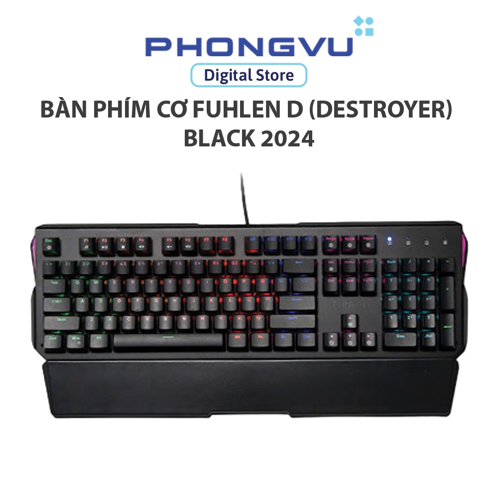 Bàn phím cơ Fuhlen D (Destroyer) Black 2024 - Bảo hành 24 tháng