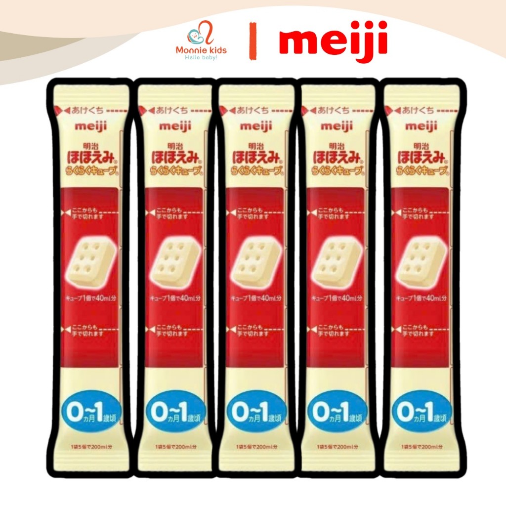 Sữa thanh cô đặc Meiji cho bé 0-1 tuổi 27g, sữa thanh Nhật Bản hút chân không - Monnie Kids
