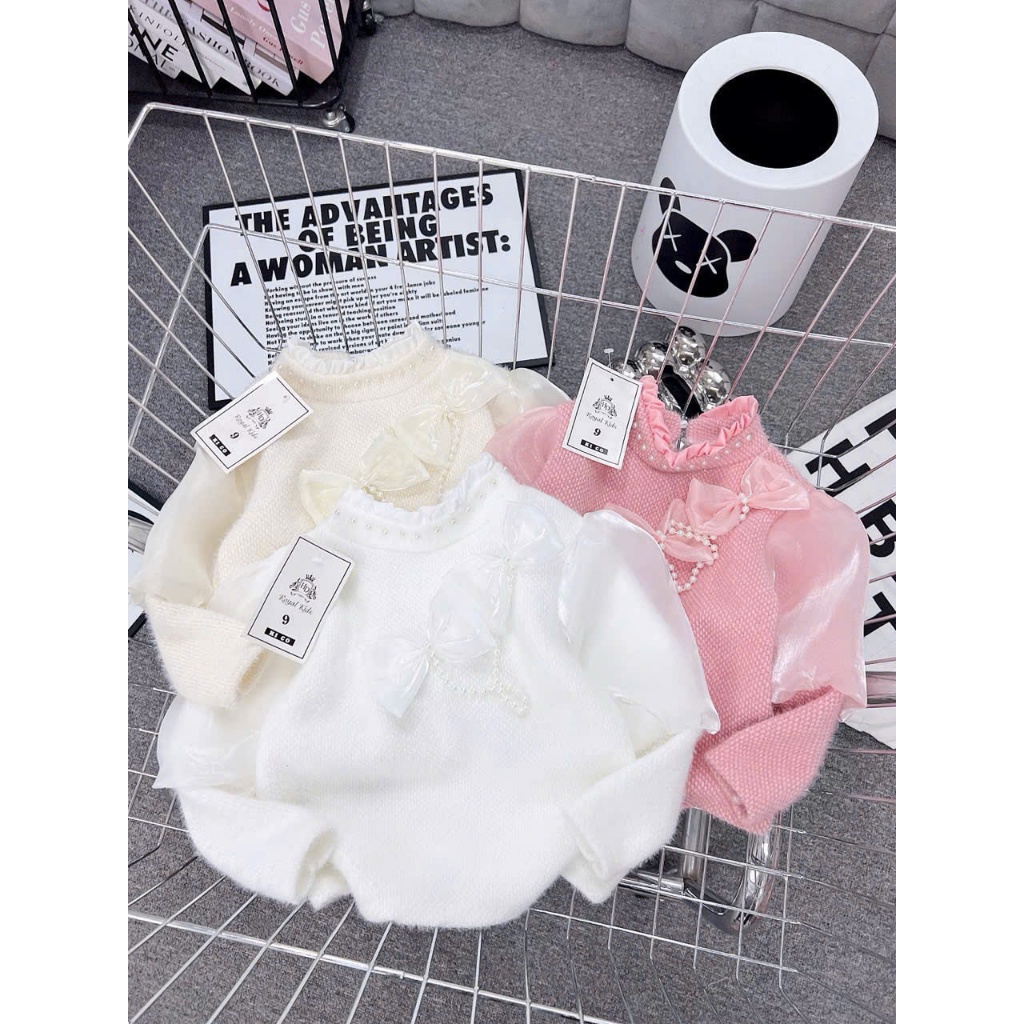 SIZE 7-22KG: Áo len lông cực chảnh cho bé gái - ALLDN