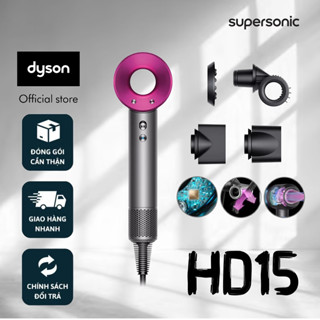 Máy sấy tóc Dyson Supersonic HD03 màu Hồng Đen, sấy ion tốc độ cao, làm khô nhanh chóng gồm 4 phụ kiện - HÀNG XÁCH TAY