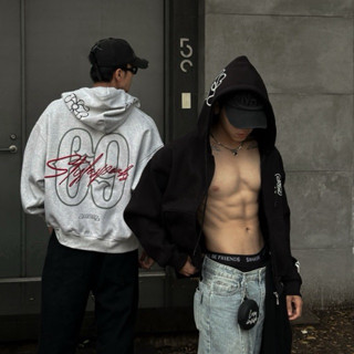 Áo khoác nỉ bông 69 Sty thêu khoác Jacket FAFIC studio nỉ bông nữ Nam Menswear - Hoodie, Tay Dài