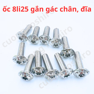 Ốc salaya 8li25 6li10 6li20 4li 5li xịn gắn đĩa gác chân pát heo cho nhiều dòng xe như exciter, winner