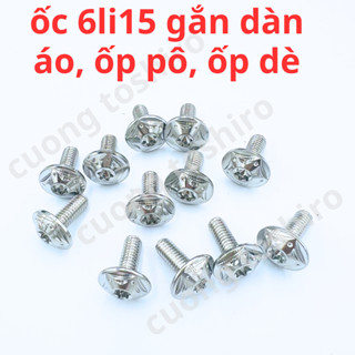 Ốc Salaya 6li15 6li10 6li20 8li25 4li15 5li15 long đền gắn dàn áo, ốp pô, ốp dè chuẩn inox 304 hàng đẹp