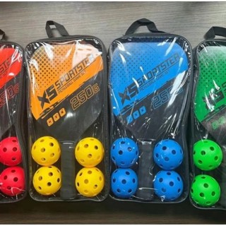 Bộ 2 Vợt Chơi Bóng Pickleball Siêu Nhẹ Kèm Túi Đựng 4 Quả Bóng Chuyên Nghiệp Bền Đẹp Chắc Tay
