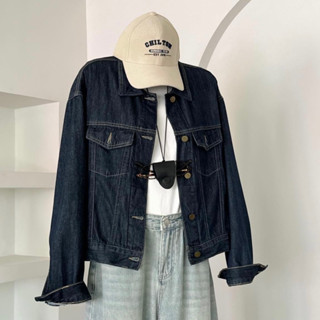 Áo khoác denim mềm chỉ nổi 10703 CHERRY COCO