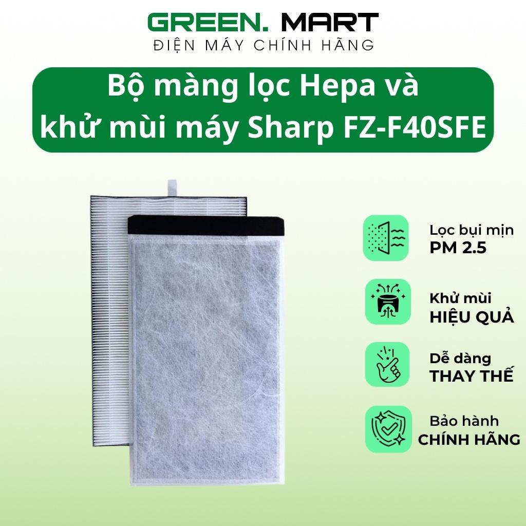 FZ-F40SFE | Bộ màng lọc Hepa và khử mùi máy Sharp F40E-W và FM40E-B | J40E JM40V J50V GM50E G50E