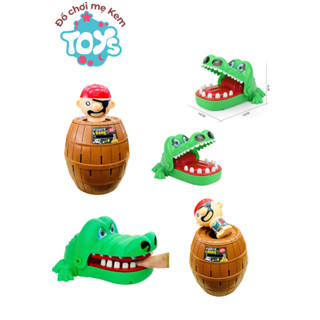 Cá sấu khám răng, cá sấu cạp, cá sấu cắn tay hộp lớn, Đồ chơi đâm hải tặc size lớn 24 kiếm