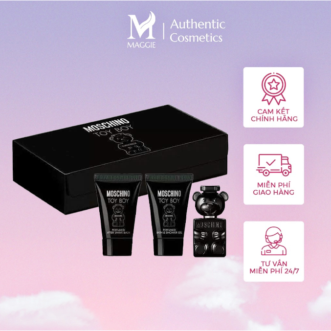 Set nước hoa Gấu đen Moschino Toy Boy EDP  (3sp)