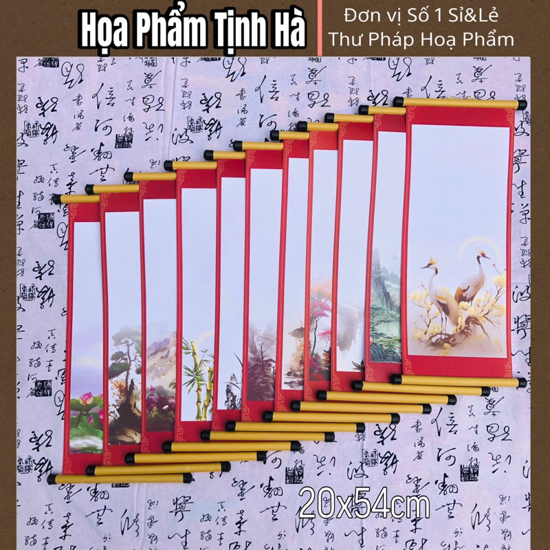 10 tờ Giấy Viết Thư Pháp 20x54 ( Sẵn Nẹp )