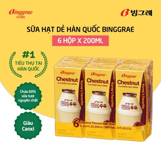 Lốc Sữa Hạt Dẻ Hàn Quốc Binggrae Chestnut Milk (200ml x 6 hộp)