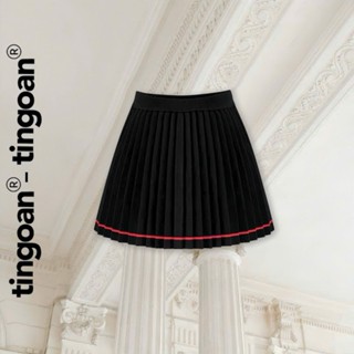 TINGOAN - Chân váy len xù freesize cạp chun đen viền đo (KHÔNG CÓ QUẦN TRONG) LILY ROSE SKIRT/BL