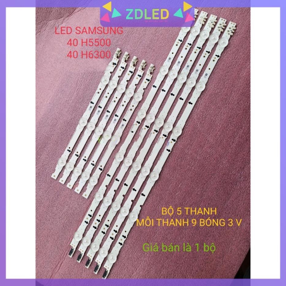 THANH LED TIVI  SAMSUNG 40H5500 40H5552 40H6300 40J5500 40H5150 MỚI 100% HÀNG ZIN HÃNG,1 BỘ 5 THANH,