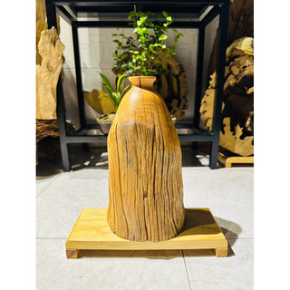 Bình gỗ lũa decor cực đẹp - ship hoả tốc TPHCM