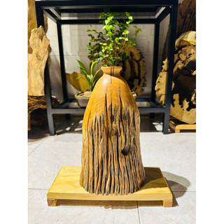 Bình gỗ lũa decor cực đẹp - ship hoả tốc TPHCM