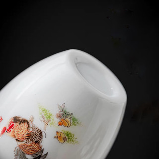 Bộ 4 chén trà gà đại cát gốm sứ Đức Hoá