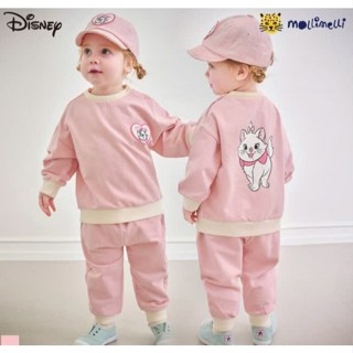 Bộ nỉ Molli Melli hồng in hình lưng ngộ nghĩnh cho bé Nga Fish B1H3L8