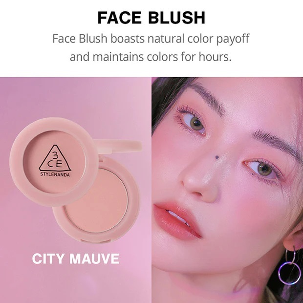 Phấn má 3CE Face Blush CITY MAUVE 5,0g