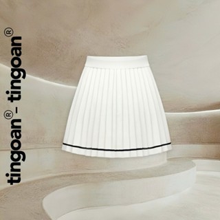 TINGOAN - Chân váy len xù freesize cạp chun trắng viền đen (KHÔNG CÓ QUẦN TRONG) LILY ROSE SKIRT/WH