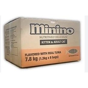 7.8kg (6 gói 1,3kg ) Minino tuna cá ngừ - Thức ăn mèo mọi lứa tuổi