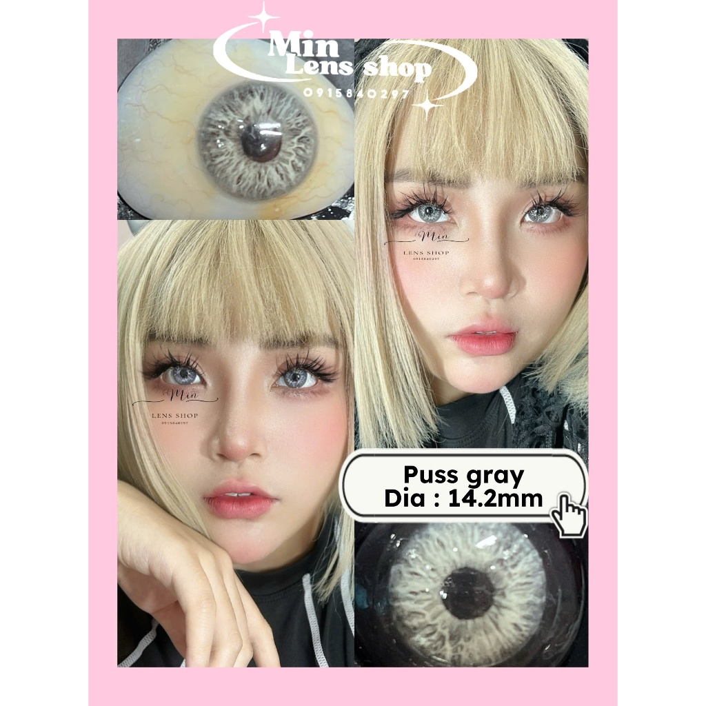 [Min lens shop] mẫu lens xám tây(0 độ)