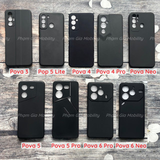  Ốp lưng Tecno Pova 3  Pova 4  4 Pro  Pova Neo  Pop 5 LTE  Pova 5  5 Pro  Pova 6 Pro  Pova 6 Neo 4G dẻo đen bảo vệ cam 