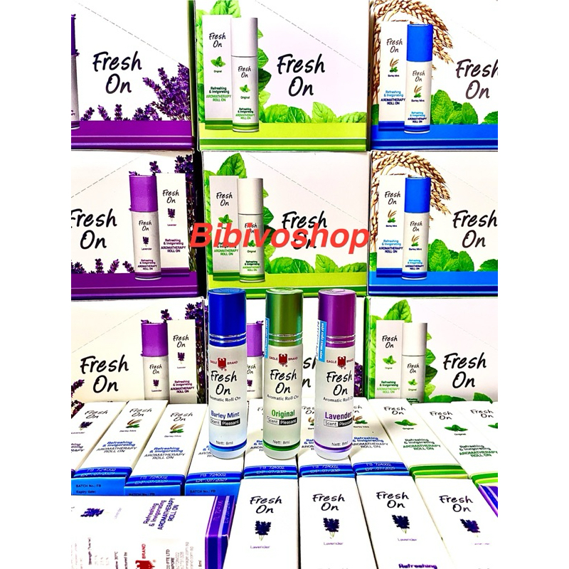 [07/2029] Dầu Lăn Thảo Dược Eagle Brand / Fresh On 8ml - Nhập khẩu chính hãng có tem phụ