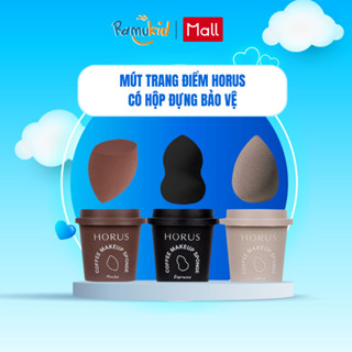 Mút tán kem nền Horus có hộp đựng bên ngoài - Mềm mịn, ít hút nền, tán kem đều