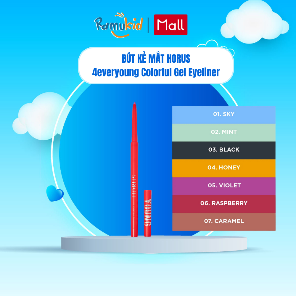 Bút kẻ mắt siêu mảnh Horus 4everyoung Colorful Gel Eyeliner 0.1g - bút kẻ mắt dạng sáp nhiều màu