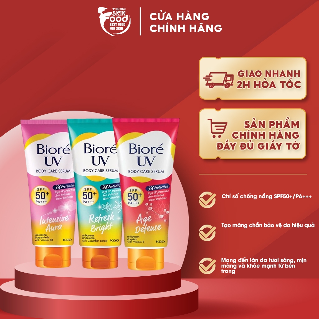 Tinh Chất Dưỡng Thể Chống Nắng, Kháng Bụi Bioré UV Anti-Pollution Body Care Serum Mini 50ml