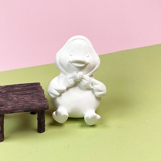 Tô tượng thạch cao vịt 2d size mini (Không kèm màu và cọ)