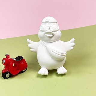 Tô tượng thạch cao vịt 2d size mini (Không kèm màu và cọ)