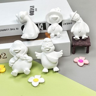 Tô tượng thạch cao vịt 2d size mini (Không kèm màu và cọ)