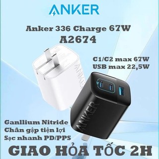 Củ Sạc Anker 4 cổng USB 40W/Sạc 2 Cổng Anker 20W - A2348/Anker PowerPort PD+2, 33w A2626/sạc Anker 3 cổng 67W 336 A2674