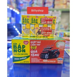 [Mẫu mới]Thùng sữa bắp non Lif nguyên chất /mè đen (24 hộp x 180ml)