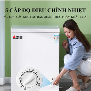 Tủ đông mini CHIGO tiết kiệm điện dùng để trữ thịt cá đông lạnh, làm đá, trữ sữa thực phẩm - để Kem nhập khẩu nội địa