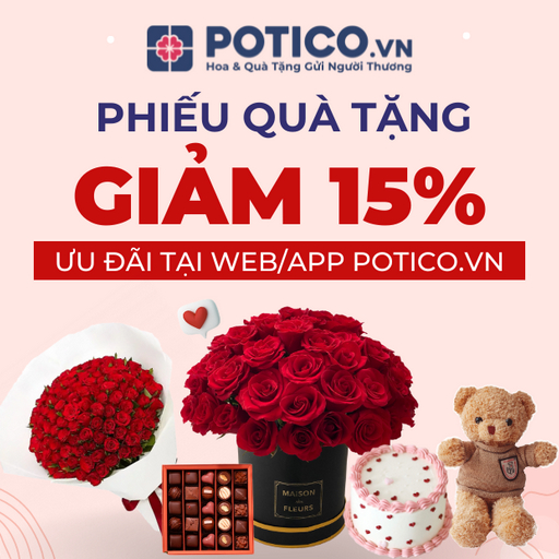 Mã giảm giá 15% cho mọi đơn hàng, mức giảm tối đa 100k tại web/app Potico.vn