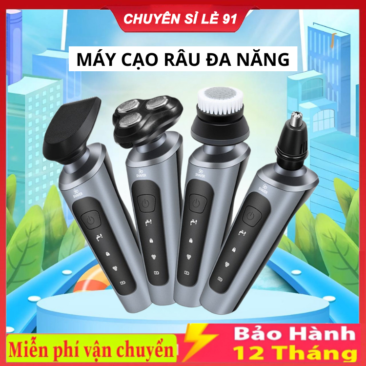 Máy Cạo Râu Nam Shaver 9D Kiêm Tỉa Lông Mũi Cao Cấp Siêu Rẻ